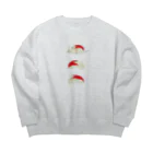 トコロコムギの妖怪うさぎりんごにゃんこ Big Crew Neck Sweatshirt