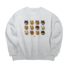 まみおデザインのシバだらけだよ Big Crew Neck Sweatshirt