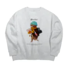 MAiのWORKER 働き者のネコ。 Big Crew Neck Sweatshirt