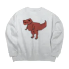 謎モノ店のどこかおかしい恐竜 Big Crew Neck Sweatshirt