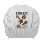 猫と釣り人のFISHING_S8C Big Crew Neck Sweatshirt