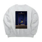 many to qualityのart gallery Big Crew Neck Sweatshirt