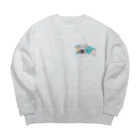 くまきちショップやさんのPeaceful Room Big Crew Neck Sweatshirt