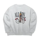 nidan-illustrationの"ALL IN -Track Club-" Big Crew Neck Sweatshirt