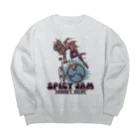 nidan-illustrationの"SPICY JAM" (red) Big Crew Neck Sweatshirt