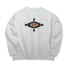 yaryareの焚き火　アウトドア　キャンプ　オルテガ柄 Big Crew Neck Sweatshirt