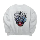 まみおデザインの獅子舞 Big Crew Neck Sweatshirt