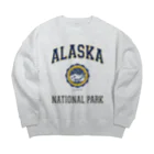 マルーンのAlaska US series Big Crew Neck Sweatshirt