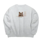 AGUのアグ(おめめまん丸) Big Crew Neck Sweatshirt