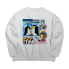 みなとまち層の南半球のペンギンたち Big Crew Neck Sweatshirt