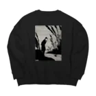 Saza-nami Antique designのあやしい男 Big Crew Neck Sweatshirt