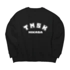 VOMS Project - GYARI本店の緋笠トモシカ "VOMS BLACK" Big Crew Neck Sweatshirt