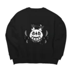 KIKITEKI_LABORATORYの閉眼アーリマン -白ver.- Big Crew Neck Sweatshirt