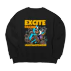 ズボラ主婦のオリジナルデザイングッズの001 Big Crew Neck Sweatshirt