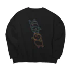 しっぽのないねずみのしっぽのないなかよしねずみ Big Crew Neck Sweatshirt