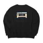 Culture Clubの[ Culture Club ] CASSETTE TAPE OVERSIZED SWEAT SHIRT② Big Crew Neck Sweatshirt