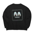 さやりさチャンネルの裏起毛アイテム〝THANKFULシリーズ〟【SAYARISA×hoppeコラボアイテム】 Big Crew Neck Sweatshirt