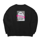 【シマエナガLOVE】使うだけで人生豊かに生きるための雑貨屋◆にこらびの【サロベツのシマエナガ】 Big Crew Neck Sweatshirt