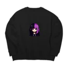 code7のゲーム大好きしおりちゃん Big Crew Neck Sweatshirt