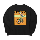 nidan-illustrationのバランス (inked fixie girl) Big Crew Neck Sweatshirt