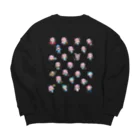 kumiconaShopのモモとアオ Big Crew Neck Sweatshirt