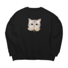 erichandmade × eric_joy_のおめかしねこ Big Crew Neck Sweatshirt