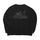 ぐちつぼのシロイッパイサボテン ビッグスウェット Big Crew Neck Sweatshirt