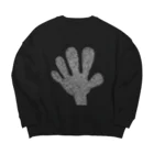 Corg by,のBig Hand SWEAT Black Big Crew Neck Sweatshirt