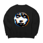 ひ °のふつうにぺたさん Big Crew Neck Sweatshirt