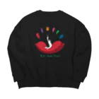 EASEのふわふわオコジョ Big Crew Neck Sweatshirt