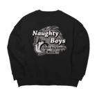 Naughty Boys official storeのNaughty Boys モノクロキャラ Big Crew Neck Sweatshirt
