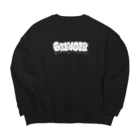 Riki Design (Okinwa Fishing style)のEGINGER(エギンガー)ロゴホワイト Big Crew Neck Sweatshirt