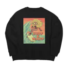 nidan-illustrationの"SURF & WARP" Big Crew Neck Sweatshirt