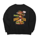 nidan-illustrationの"HUNGRY CLUB" Big Crew Neck Sweatshirt