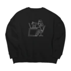 mojokinnの古代エジプトのリモートワーク Big Crew Neck Sweatshirt