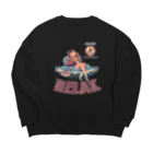 nidan-illustrationの"RELAX" Big Crew Neck Sweatshirt