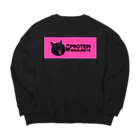 保護猫支援ショップ・パール女将のお宿のプロテイン忘れた Big Crew Neck Sweatshirt