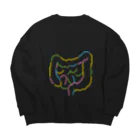 8anna storeの人体のなぞ。カラフルな大腸。 Big Crew Neck Sweatshirt