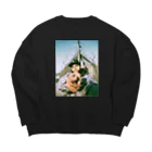 TOEIC990点（目指す）のBig Crew Neck Sweatshirt