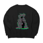 iaaiu‰の頑戯魔離あなめちん Big Crew Neck Sweatshirt