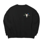 yaryareのヤギの頭蓋骨くん Big Crew Neck Sweatshirt