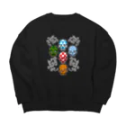 Siderunの館 B2の和柄 DE ドクロ Big Crew Neck Sweatshirt