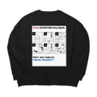 aki4416しょっぷのILoveELEVATOR ソーシャルディスタンス Big Crew Neck Sweatshirt