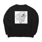 光平洋子のかしこいプーリー犬　3さい、立ちました。puli illustration  Big Crew Neck Sweatshirt