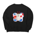 むにゅのぱたぱたフライ(フラワー) Big Crew Neck Sweatshirt