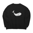 shop イツカのヨルにのホワイトクジラロゴ スウェット Big Crew Neck Sweatshirt