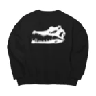 se18depsショップのみんな大好きスピノサウルスの骨 Big Crew Neck Sweatshirt