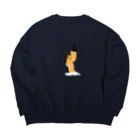 ゴケのきつねが生えた Big Crew Neck Sweatshirt