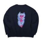 うみのいきもの・もりのいきものやさんのクリオネちゃんハート Big Crew Neck Sweatshirt