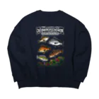 猫と釣り人のFISHING_S2C Big Crew Neck Sweatshirt